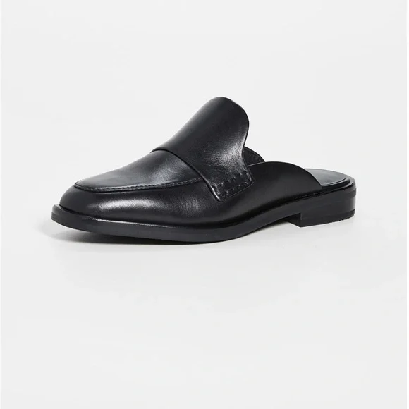 3.1 Phillip Lim Alexa Flat Mules in Black Leather - Picture 3 of 12